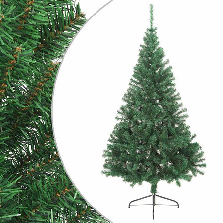 Vidaxl Kunstkerstboom mit Standardhälfte 180 cm PVC Green