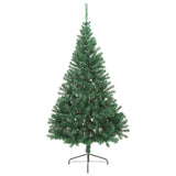 Vidaxl Kunstkerstboom mit Standardhälften 210 cm PVC Green