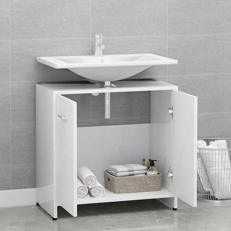 Vidaxl badkamerkast 60x33x61 cm bewerkt hout wit