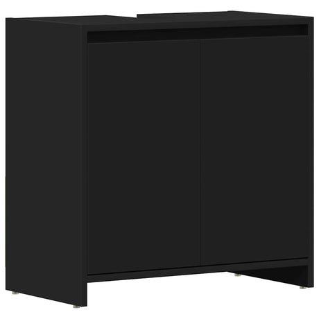 Vidaxl badkamerkast 60x33x61 cm bewerkt hout zwart