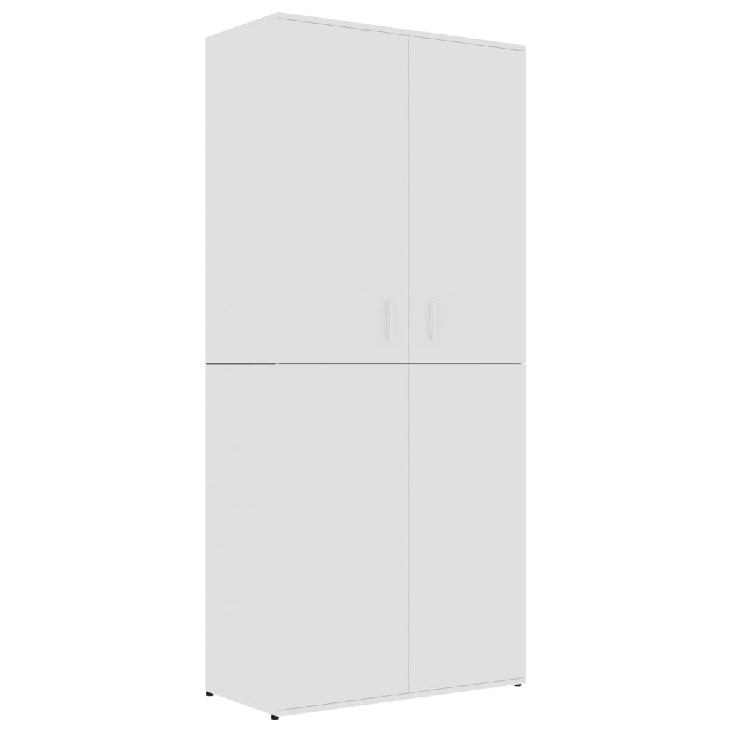 Vidaxl Shoe Cabinet 80x39x178 cm forarbejdet træhvide