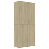 Vidaxl Schong Cabinet 80x39x178 cm Propertéiert Holz Sonoma Oakfaarf