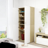 VidaXL shoe cabinet 80x39x178 cm Properted wood white and sonoma oak color