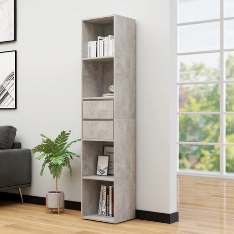 Vidaxl boekenkast 36x30x171 cm bewerkt hout betongrijs