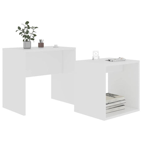 Vidaxl salontafelset 48x30x45 cm bewerkt hout wit
