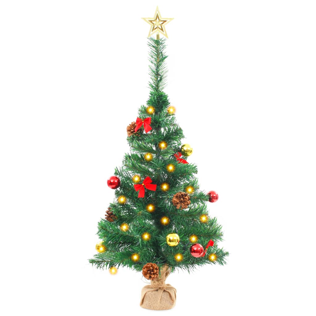 Vidaxl Kunstkerstboom with lighting and Christmas balls 64 cm green