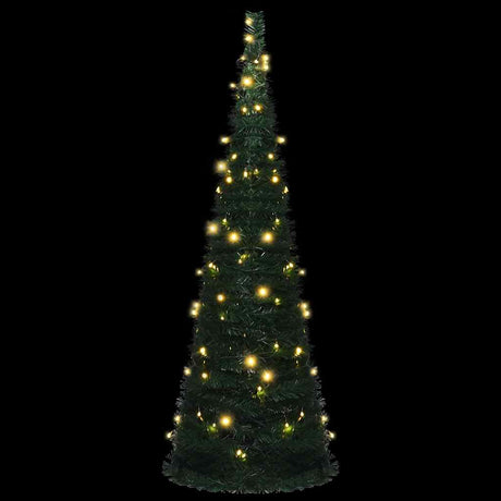 Vidaxl Kunstkerstboom mit Beleuchtung Popup 180 cm Grün
