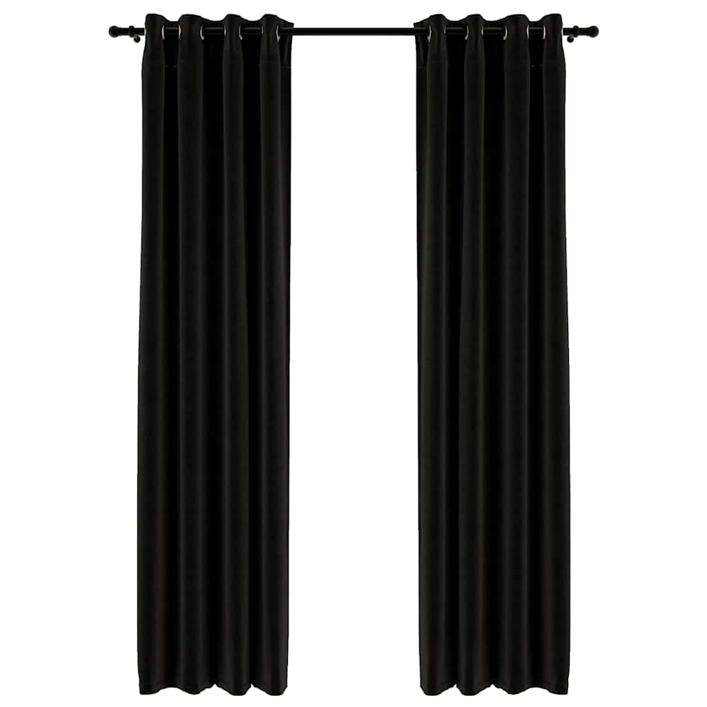 Vidaxl gardiner Linned Look Blackout 2 PCS 140x225 cm Anthracite