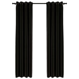 VidaXL Curtains Linen Look Damning 2 st 140x245 cm Anthracite