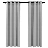 Vidaxl Vorhänge Leinen sehen verdammt schädliche Augen aus 2 St 140x175 cm grau