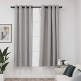 VidaXL Curtains Linen Look Damning Eyes 2 st 140x175 cm Gray