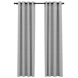 Vidaxl Vorhänge Leinen sehen verdammt schädliche Augen aus 2 St 140x225 cm grau