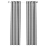 Vidaxl Curtains Linen vypadat zatraceně oči 2 st 140x225 cm šedá