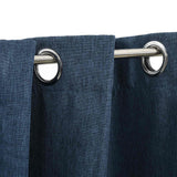 VidaXL Curtains Linen Look Damning Eyes 2 st 140x175 cm Blue