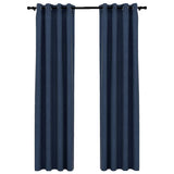Vidaxl Vorhänge Leinen sehen verdammte Augen aus 2 St 140x225 cm blau