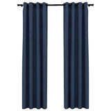 Vidaxl Vorhänge Leinen sehen verdammte Augen aus 2 St 140x245 cm blau