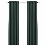 Vidaxl Vorhänge Leinen sehen verdammt schädliche Augen aus 2 St 140x245 cm Grün