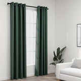 Cortinas Vidaxl Lino Mire los ojos condenatorios 2 ST 140x245 cm verde