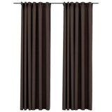VIDAXL -Vorhänge aussehen verdammt Haken 2 ST 140x245 cm Taupe