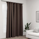 Vidaxl Curtain Linen Look Damning med Haken 290x245 cm taupe