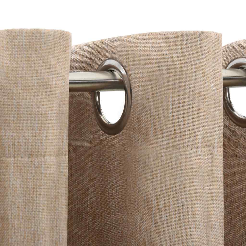 Vidaxl Curtains Linen vypadat zatraceně oči 2 st 140x175 cm beige