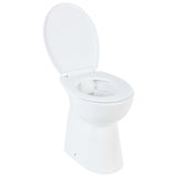 Toilettes vidaxl élevées de 7 cm en céramique de frontière à boutons doux blanc