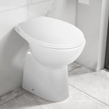 Vidaxl toilet hævet 7 cm blød-tæt grænseløs keramisk hvid