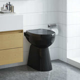 Vidaxl edge-free toilet 7 cm raised height soft-close ceramic black