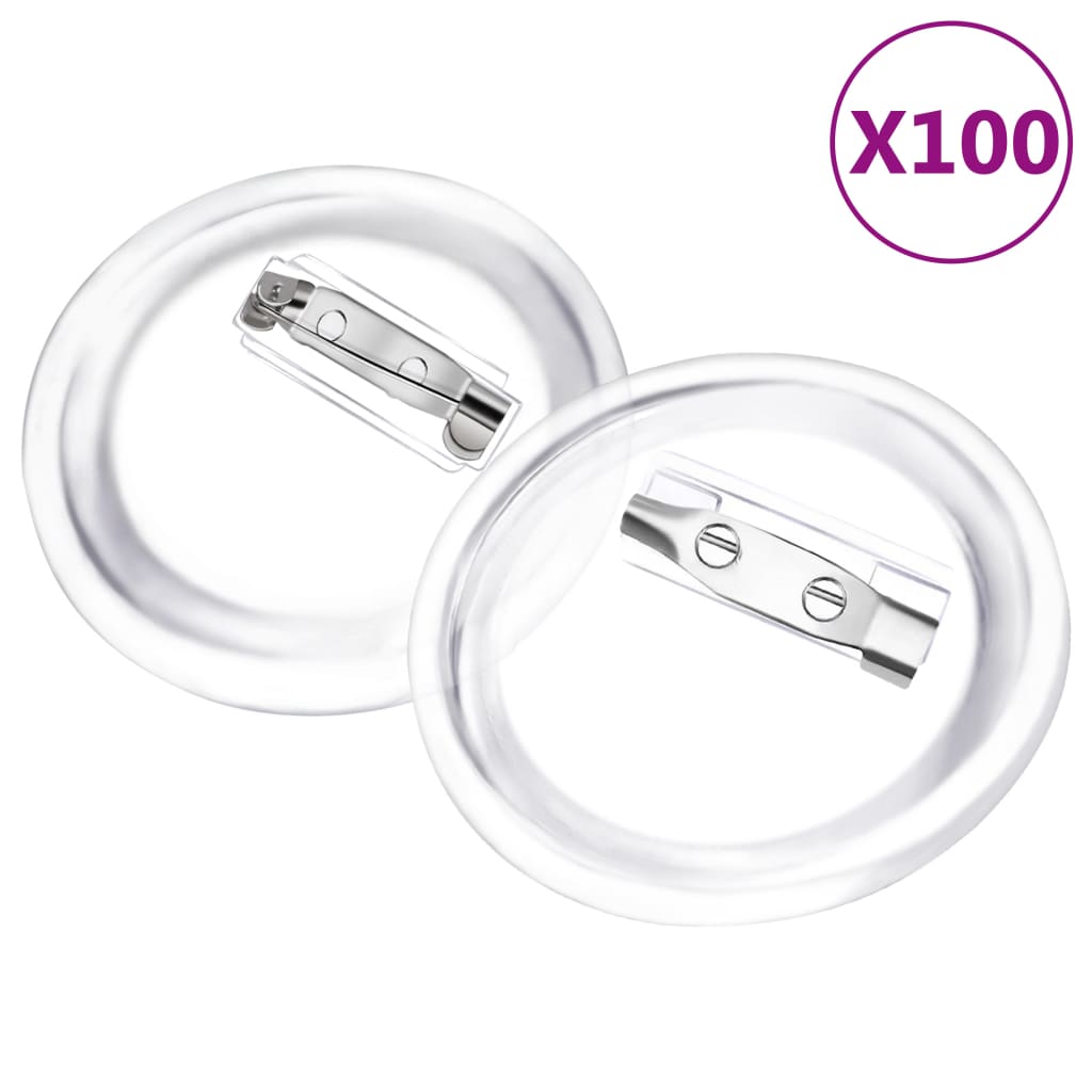 VidaXL Knöpfe mit Stiften 100 Stück 37 mm Acryl