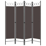 Vidaxl kamerscherm met 4 panelen 160x180 cm bruin