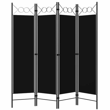 Vidaxl kamerscherm met 4 panelen 160x180 cm zwart