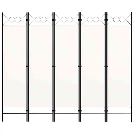 Vidaxl kamerscherm met 5 panelen 200x180 cm wit