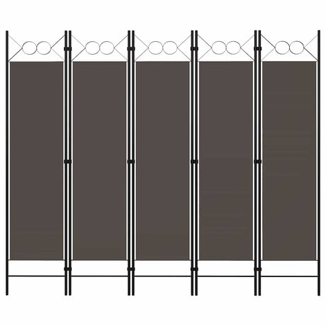 Vidaxl kamerscherm met 5 panelen 200x180 cm antraciet