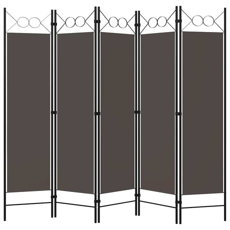 Vidaxl kamerscherm met 5 panelen 200x180 cm antraciet