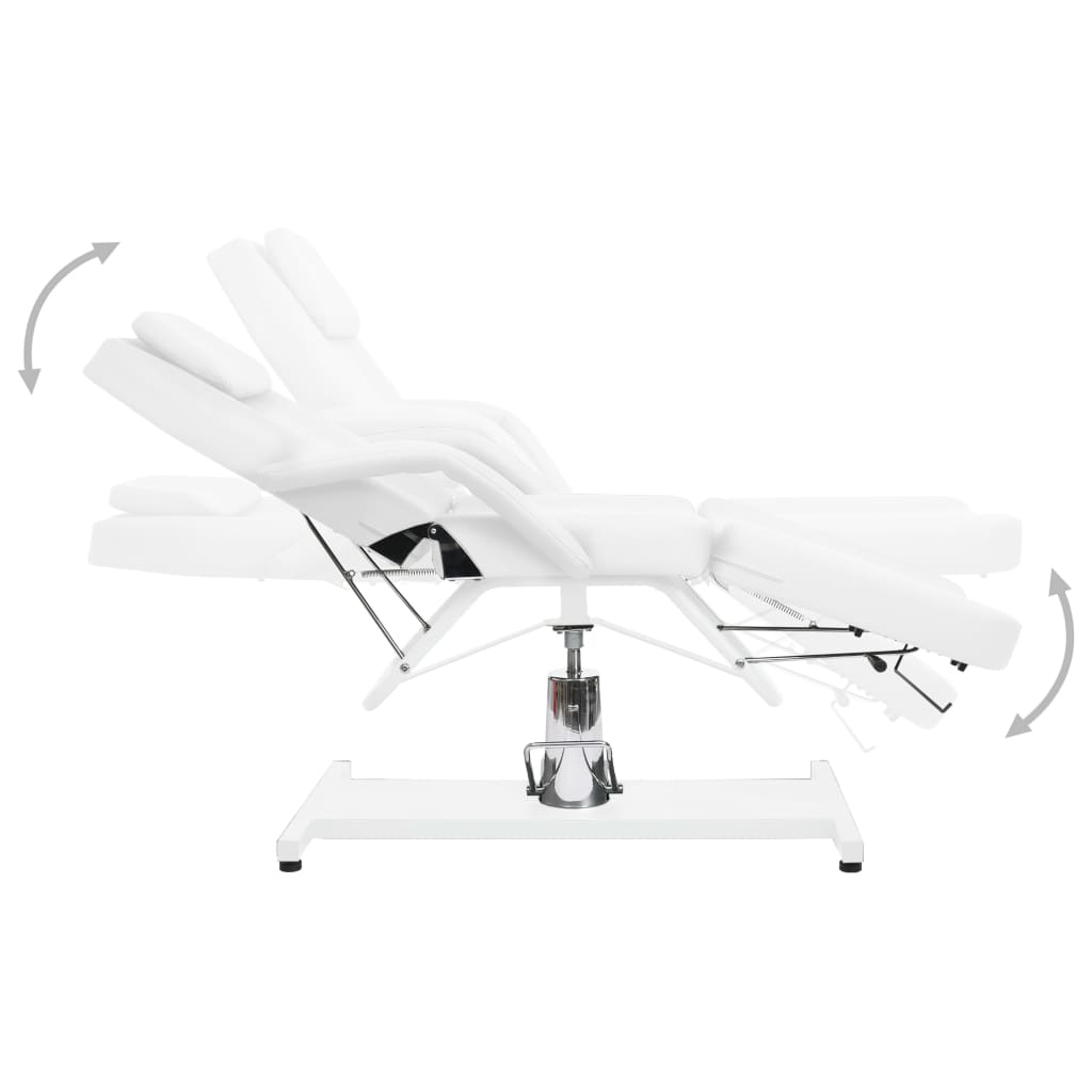 Tableau de massage Vidaxl 180x62x (87-112) CM blanc