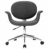 Vidaxl eetkamerstoelen draaibaar 2 st stof grijs