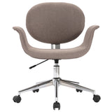 Vidaxl eetkamerstoelen draaibaar 2 st stof taupe