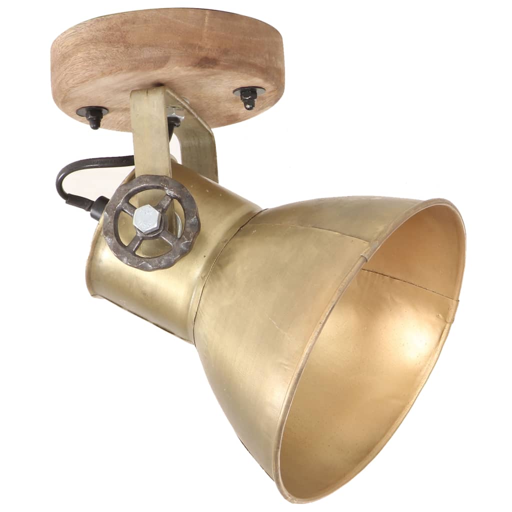 Lampade a soffitto a parete Vidaxl Industrial 2 St E27 20x25 cm Colore in ottone