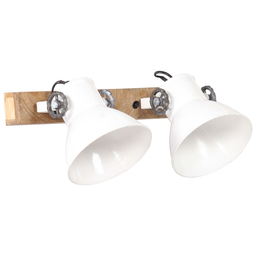 Vidaxl Wall Lamp industriale E27 45x25 cm bianco