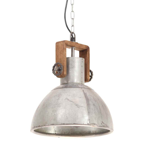 Vidaxx Hängelampe Industrie rund 25 W E27 30 cm silberfarben