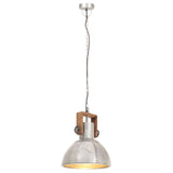 Vidaxl Hanging Lamp Industrial um 25 W E27 30 cm Silberfarbe