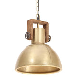 Vidaxl Hanging Lamp Industrial Rundt 25 W e27 30 cm messing -farget