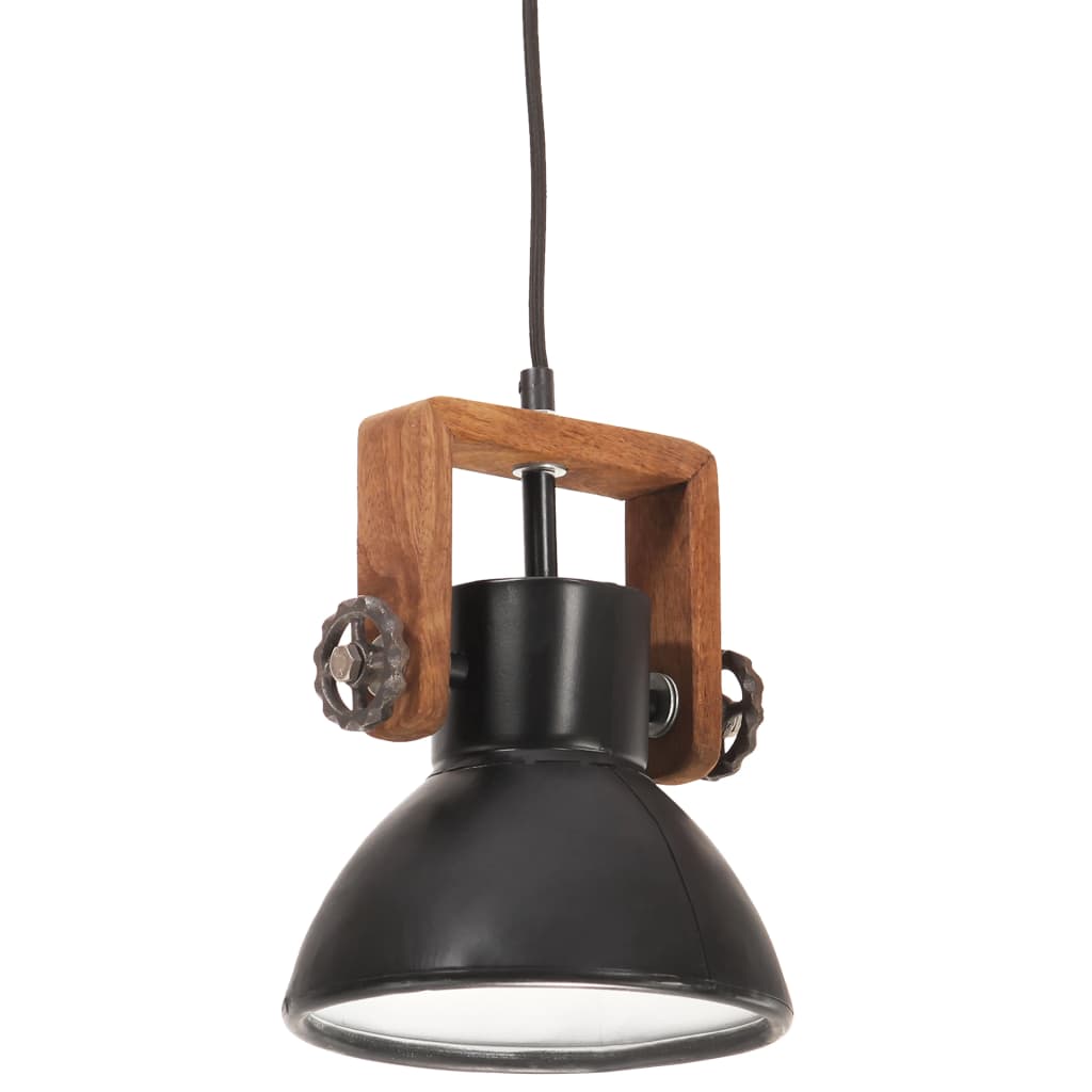 Lampka wisząca Vidaxl Industrial około 25 W E27 19 cm Czarna