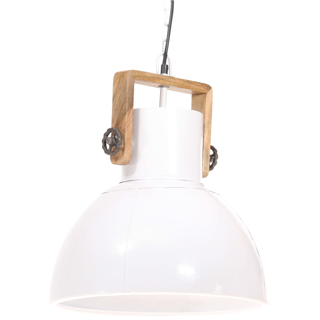 Vidaxl Lampada sospesa industriale intorno a 25 W E27 40 cm bianco