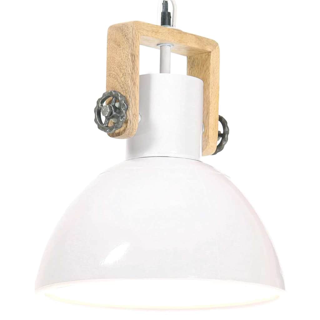 VidaXL Hängelampe Industrie rund 25 W E27 30 cm weiß