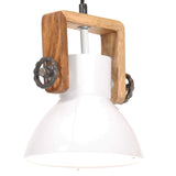 Vidaxl hänkend Lamp industriell ronderëm 25 w e27 19 cm wäiss