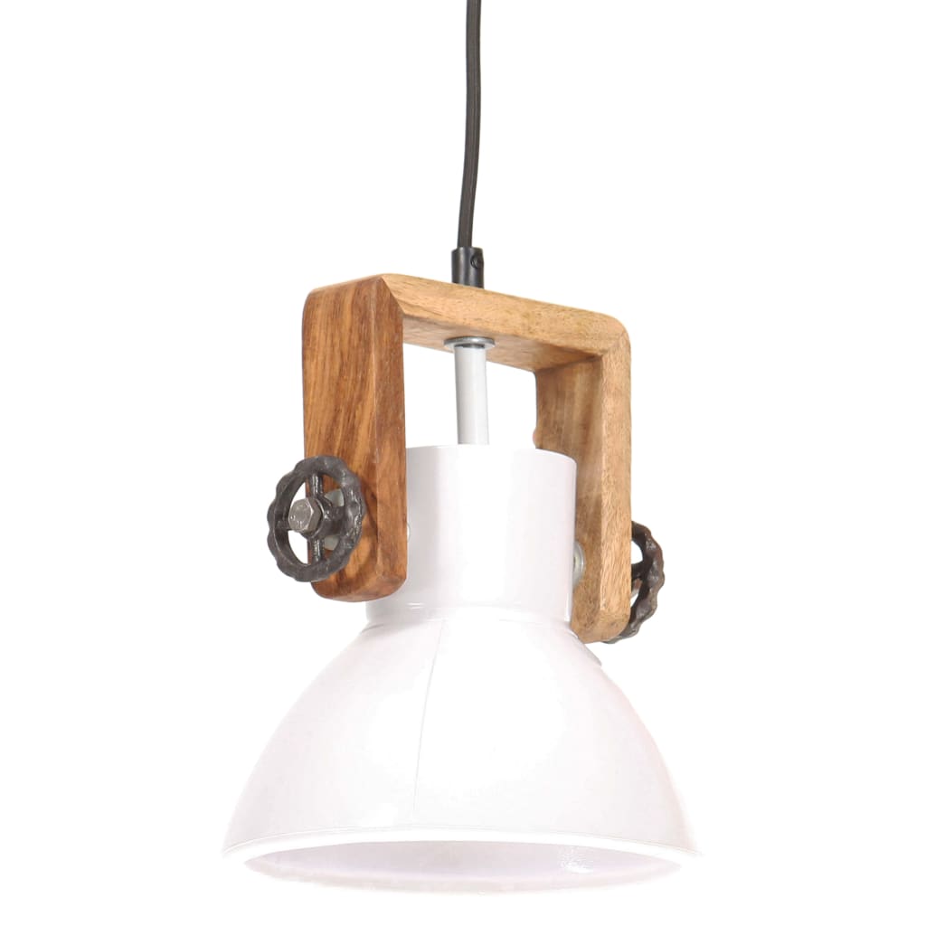 Vidaxl hänkend Lamp industriell ronderëm 25 w e27 19 cm wäiss