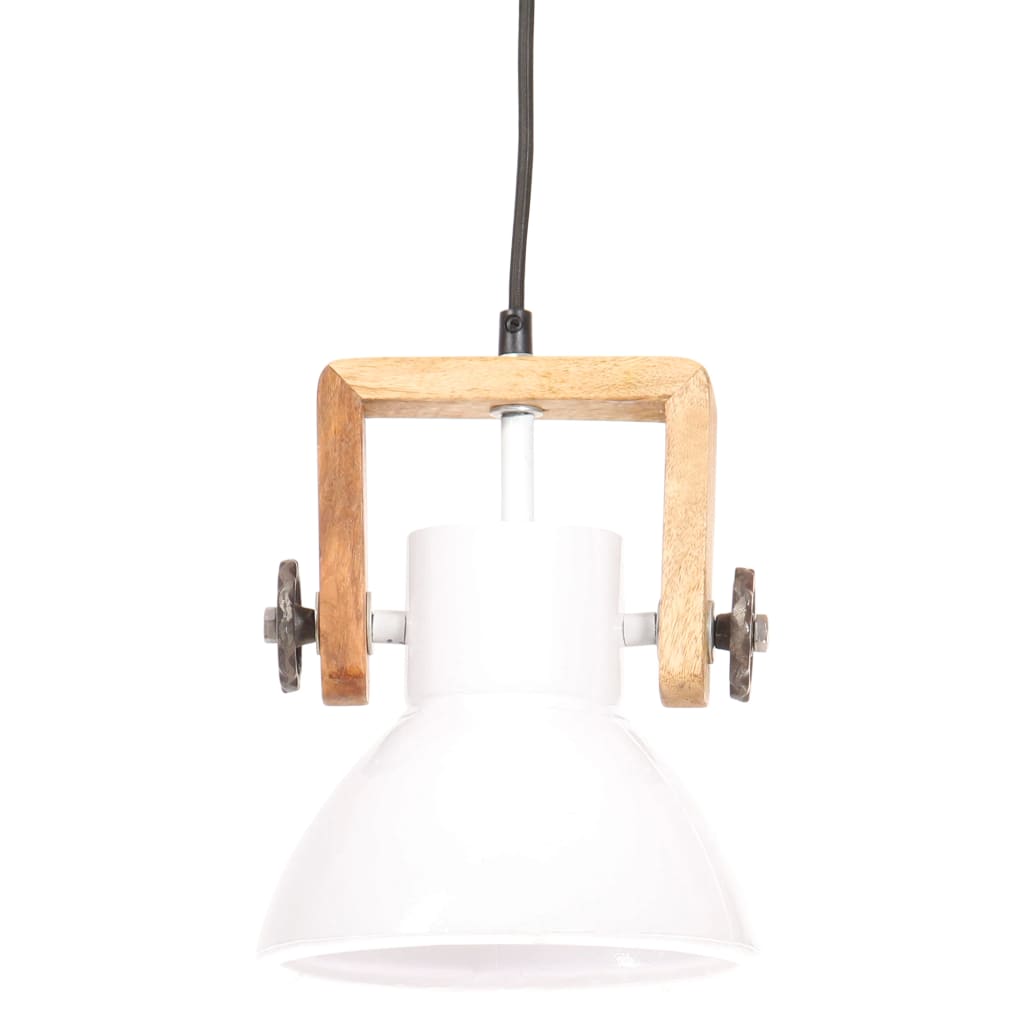 Vidaxl hänkend Lamp industriell ronderëm 25 w e27 19 cm wäiss