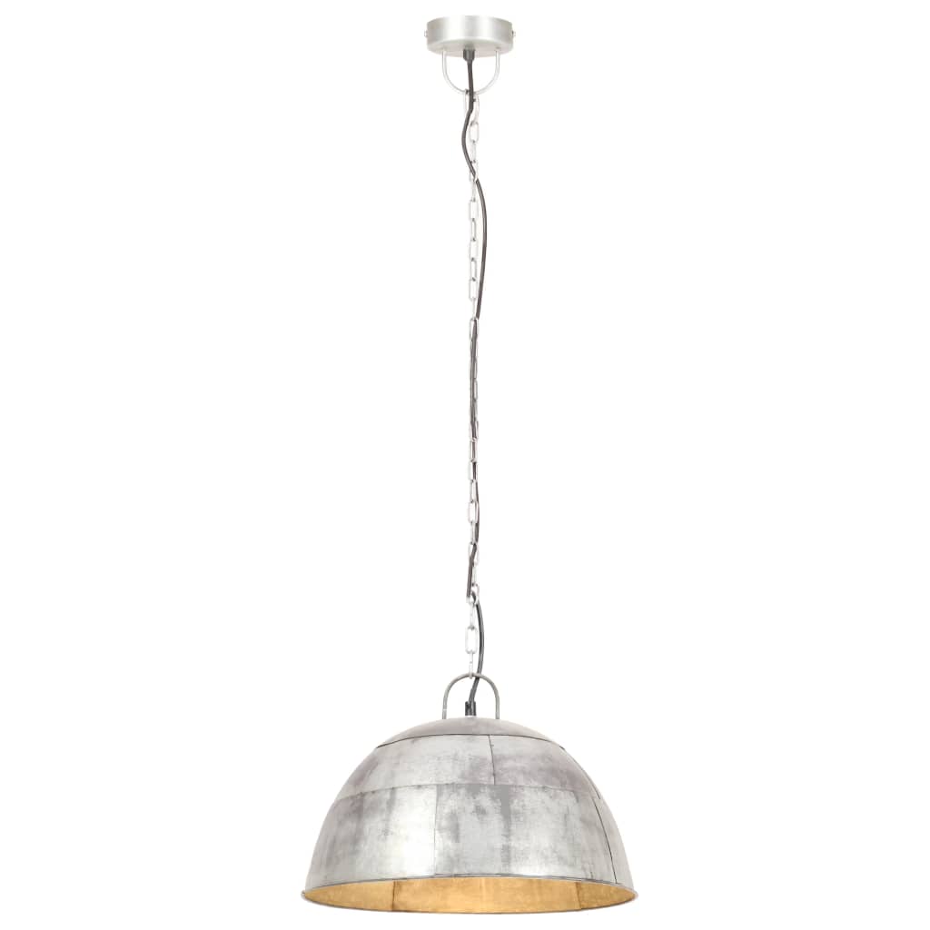 Lampa wisząca vidaxl Industrial vintage runda 25 W e27 41 cm srebrna kolor