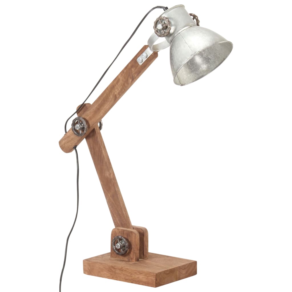 Vidaxl Desk Lampe Industrielle Runde E27 58x18x90 cm Silberfarbe